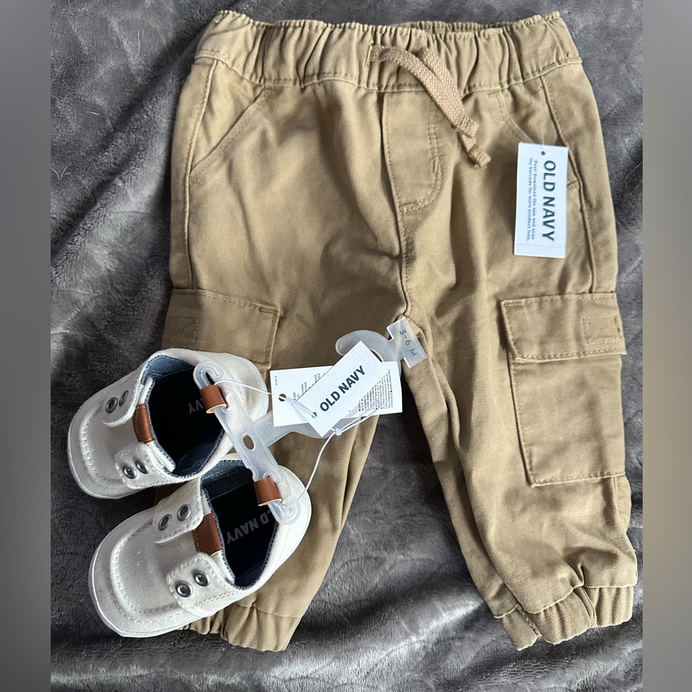 New with Tags, Old Navy Pants and Shoes 3-6 month